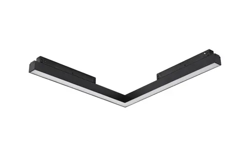 Czarna lampa pozioma narożna 19x21cm na szynoprzewód magnetyczny Alfa Azzardo AZ4615 Saga LED 24W 4000K 1300LM