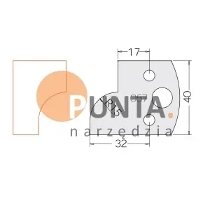 Dimar nóż i ogranicznik HSS prof. 057 40 symbol: D3305740 D3405740