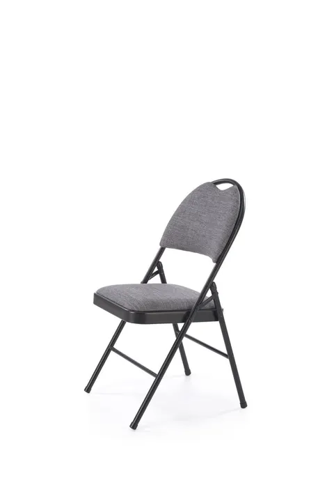Krzesło składane tapicerowane K566 szary, czarny
