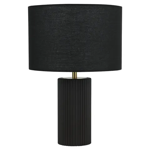 Ozdobna lampka nocna TOKIO z czarnym abażurem do sypialni 1xE27 LP-787/1T czarna Light Prestige
