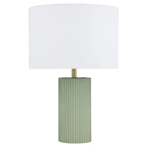 Nowoczesna lampa stołowa TOKIO z białym klasycznym kloszem LP-787/1T miętowa Light Prestige