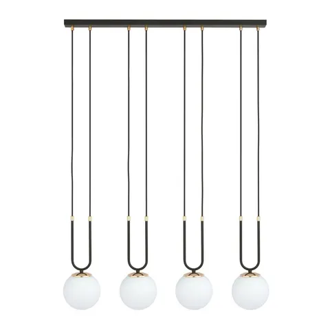 Lampa sufitowa, wisząca GLAM biała czarna