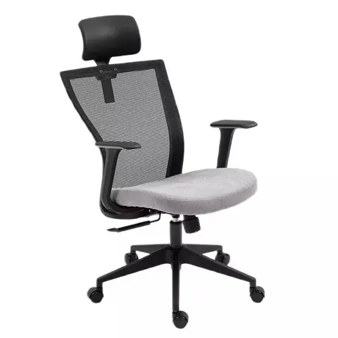 Fotel biurowy obrotowy Q-328H szary, czarny stelaż