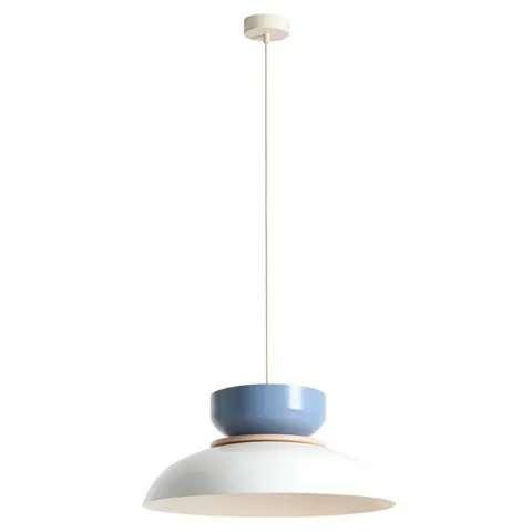 Lampa sufitowa wisząca ALDO biała, niebieska