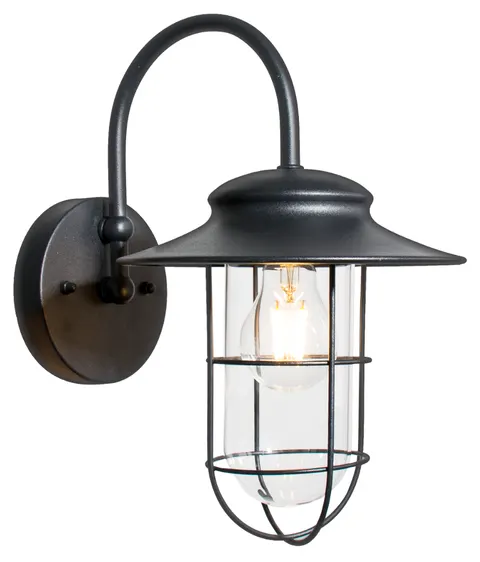 Lampa zewnętrzna, kinkiet INDUSTRIAL czarny