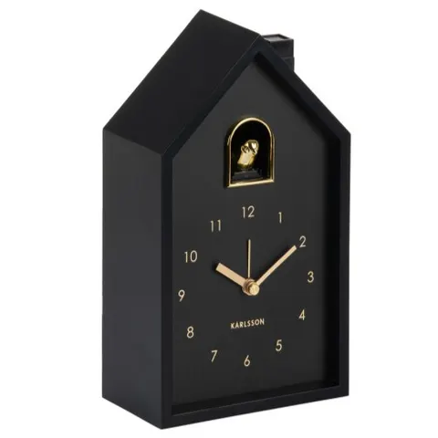 Zegar stołowy, budzik MODERN CUCKOO ORO czarny
