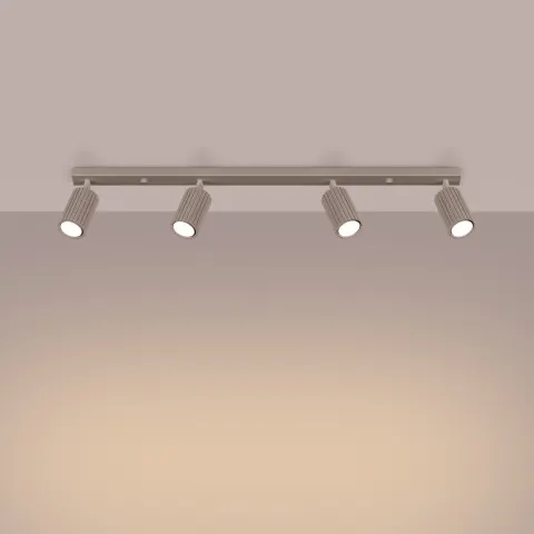 Sollux oprawa sufitowa plafon Karbon 4xGU10 IP20 taupe SL.1765