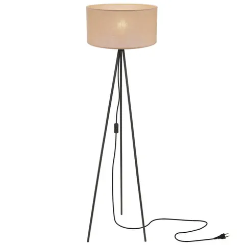 Lampa stojąca podłogowa SHANTI czarna beżowa