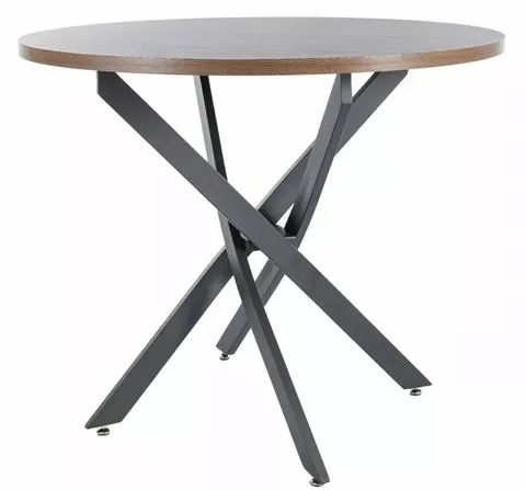 Stół okrągły AGIS 90 cm orzech czarny