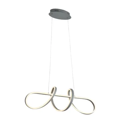 TREVANCE szara lampa wisząca LED spiralna