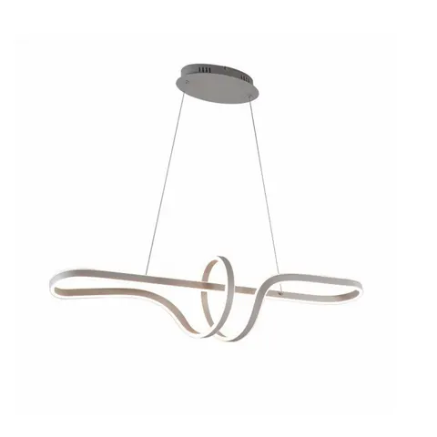 Lampa wisząca LED spiralna podłużna TREVANCE szara