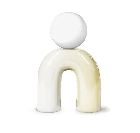 Lampa stołowa ceramiczna POP U waniliowa