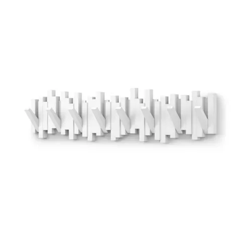 Wieszak ścienny STICKS 8 biały