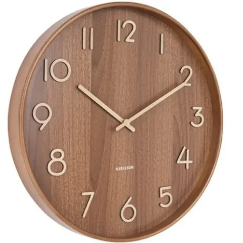 Zegar ścienny PURE ciemny brązowy 40 cm