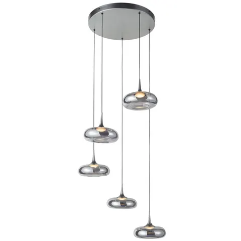 Lampa sufitowa wisząca TENELE 5A LED srebrna