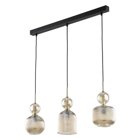 Lampa sufitowa SOPHIA 3xE14 Cognac wisząca czarna nad stół do jadalni TK Lighting 11042