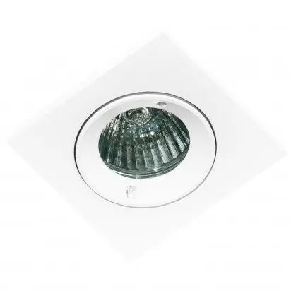 Biała kwadratowa lampa podtynkowa do łazienki Azzardo AZ0817 Pablo GU10 IP54 8cm