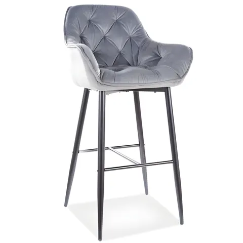 Hoker, krzesło barowe CHERRY H-1 velvet szary