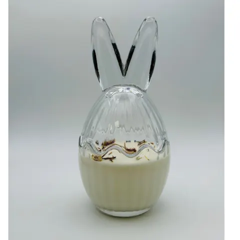 Świeca sojowa świąteczna MAŁY ZAJĄC Panna Cotta & Raspberry 120 ml