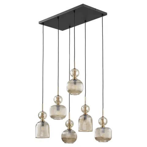 Lampa sufitowa, wisząca SOPHIA 6 COGNAC beżowa