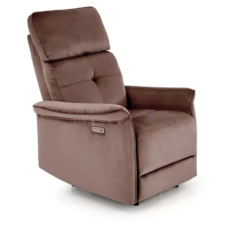 Fotel wypoczynkowy rozkładany SEMIR velvet mokka