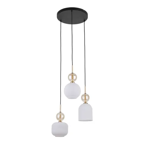 Lampa sufitowa, wisząca SOPHIA COGNAC 3 biała