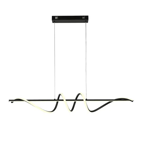Lampa sufitowa BASTELO 40W LED CCT czarna do jadalni listwa Italux PND-24154-BK