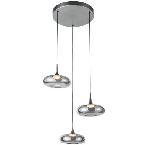 Lampa sufitowa wisząca LED TENELE A srebrna