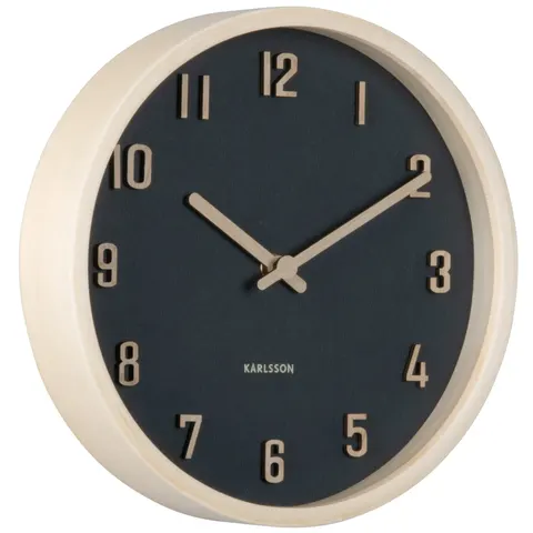 Zegar ścienny bezgłośny NERVADURA 22cm czarny