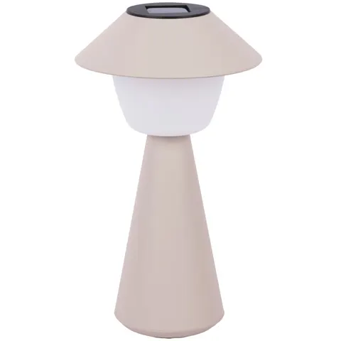 Lampa stołowa LED solarna MARIONETA szara
