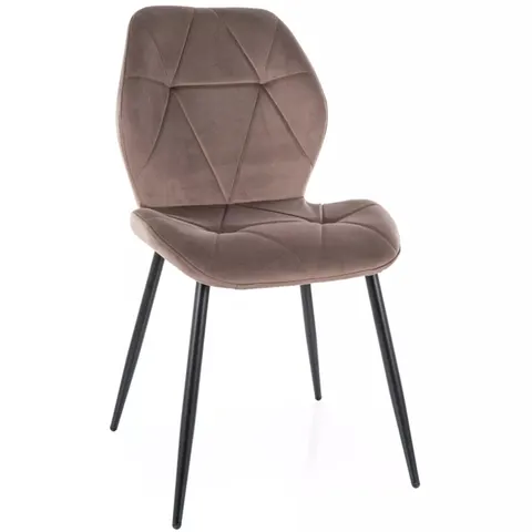 Krzesło tapicerowane RICK velvet cappuccino