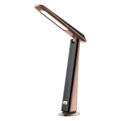Lampka biurkowa TOP 4W LED czarna brązowa CCT zmiana barwy światła Milagro ML2247