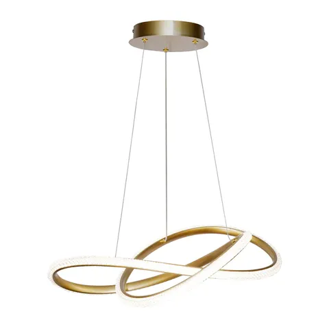 Lampa sufitowa ALMERA 32W LED złota CCT wisząca Italux PND-64728-GD