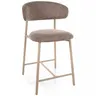 Hoker krzesło barowe tapicerowane ELTON H-2 tkanina beżowe kaszmirowe