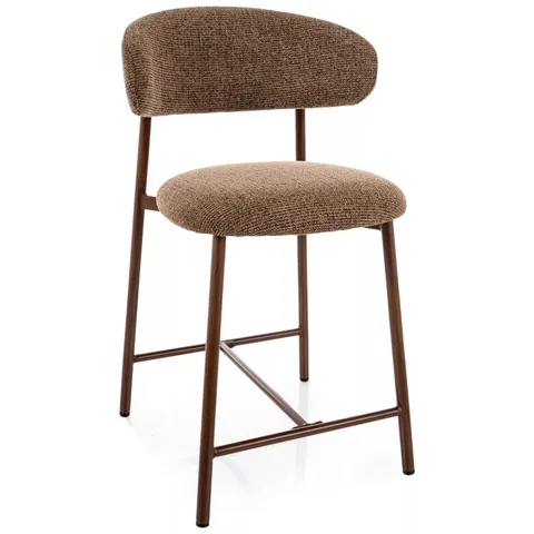 Hoker krzesło barowe tapicerowane ELTON H-2 tkanina cappuccino
