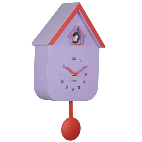 Zegar ścienny z kukułką DUPLA COLOR CUCKOO fioletowy