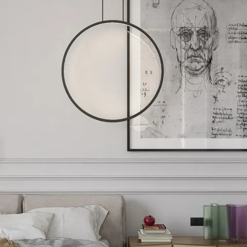 Mała lampa wisząca Mirror S czarna do nowoczesnej łazienki IP44 LP-999/1P S BK CCT Light Prestige