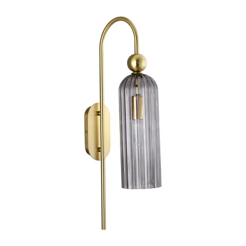 Lampa ścienna kinkiet Piega LP-939/1W smoked Light Prestige 1x E14 Szkło Dymny