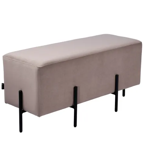 Pufa tapicerowana DIVA velvet beżowa M-38