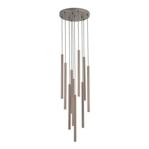 Lampa sufitowa, wisząca FERRO 10xG9 brązowa