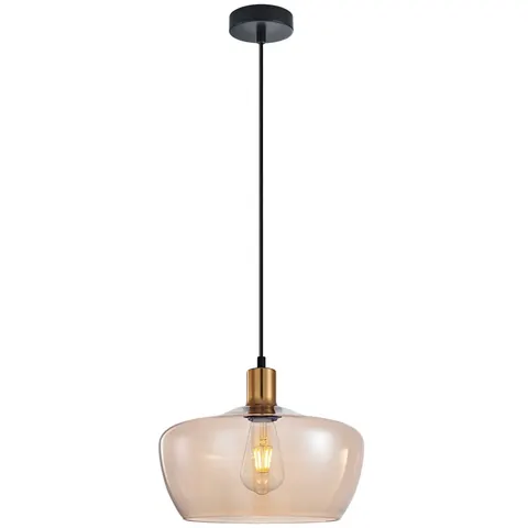 Lampa sufitowa wiszaca PAROLA bursztynowa