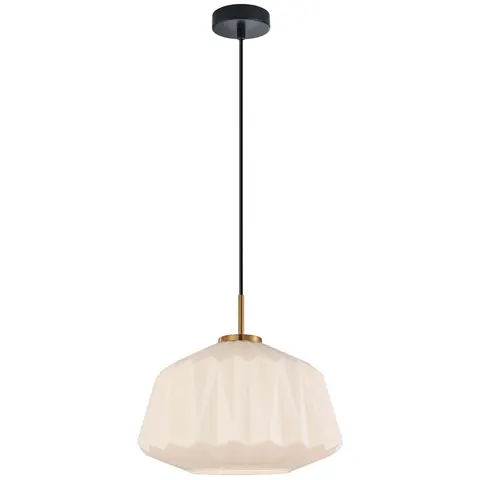Lampa sufitowa wisząca ANTITA szklana biała