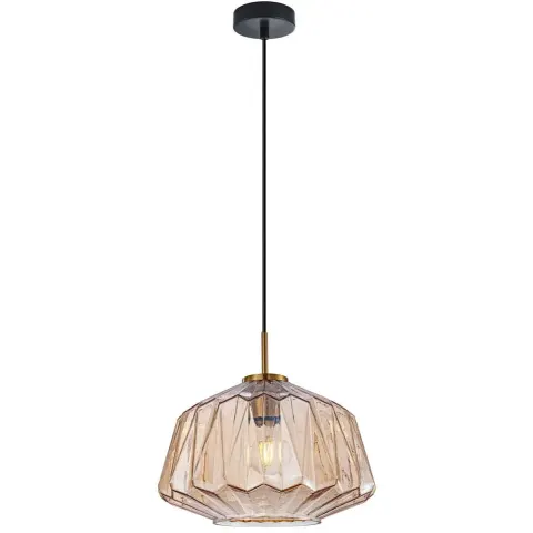Lampa sufitowa wisząca ANTITA szklana bursztynowa
