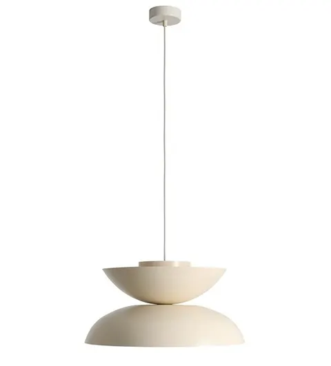 Lampa wisząca metalowa MILLO kremowa