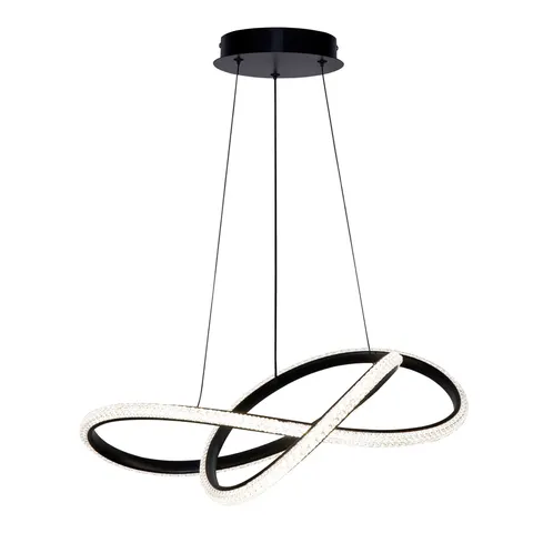 Lampa sufitowa ALMERA 32W LED czarna CCT wisząca Italux PND-64728-BK