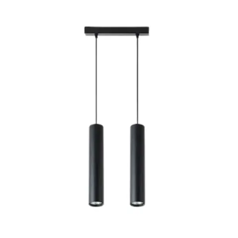 Lampa wisząca KOEN 2 czarna, tuba