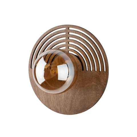 Lampa ścienna kinkiet LUNAR WOOD 25 brązowy