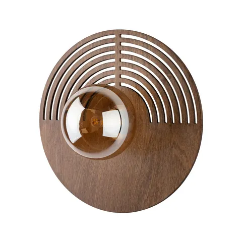 Lampa ścienna kinkiet LUNAR WOOD 30 brązowy