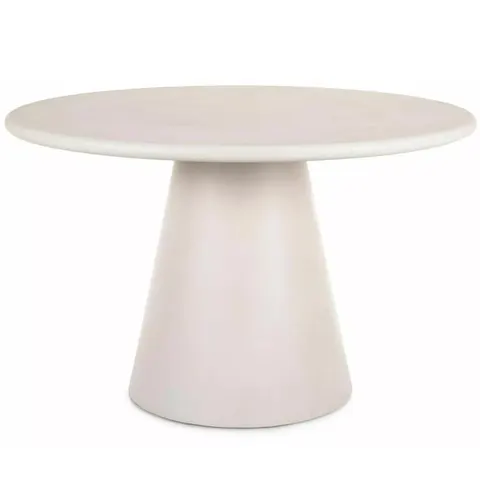 Stół okrągły AURORA 120cm MDF mikrocement ecru