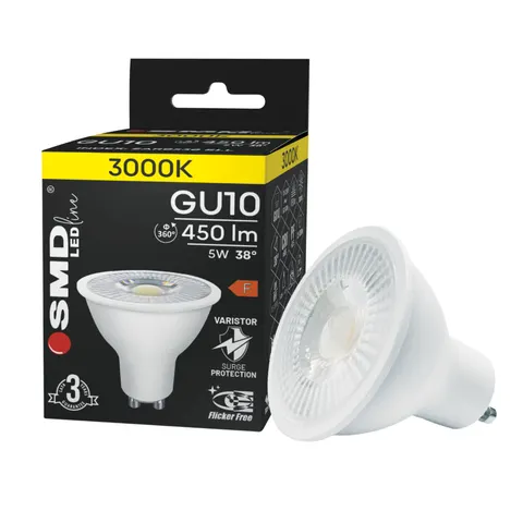 ŻARÓWKA GU10 5W 3000K LED SMD LEDline